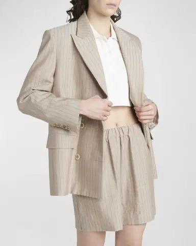 Golden Goose Stripe Jacquard Double-Breasted Blazer | Thumbnail 7 Golden Goose Stripe Jacquard Double-Breasted Blazer | Thumbnail 7