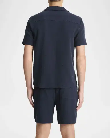 Vince Men 's Stretch Boucle Camp Shirt | Thumbnail 2 Vince Men 's Stretch Boucle Camp Shirt | Thumbnail 2