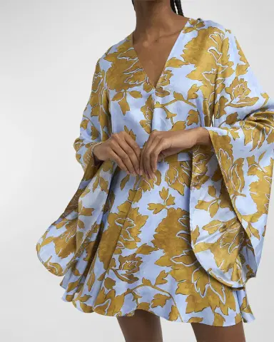 La DoubleJ Magnifico Long-Sleeve Silk Mini Dress | Thumbnail 7 La DoubleJ Magnifico Long-Sleeve Silk Mini Dress | Thumbnail 7