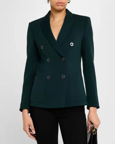 Giorgio Armani Double-Breasted Stretch Wool Blazer Jacket | Thumbnail 3 Giorgio Armani Double-Breasted Stretch Wool Blazer Jacket | Thumbnail 3
