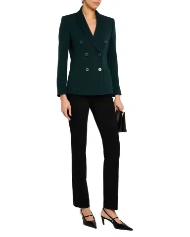 Giorgio Armani Double-Breasted Stretch Wool Blazer Jacket | Thumbnail 1 Giorgio Armani Double-Breasted Stretch Wool Blazer Jacket | Thumbnail 1