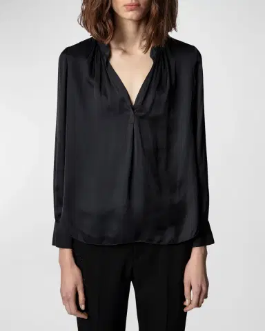 Zadig & Voltaire Tink Satin Blouse | Thumbnail 2 Zadig & Voltaire Tink Satin Blouse | Thumbnail 2