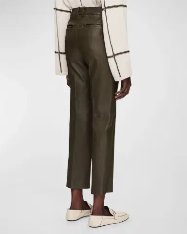 Joseph Coleman Cropped Stretch Leather Pants | Thumbnail 2 Joseph Coleman Cropped Stretch Leather Pants | Thumbnail 2
