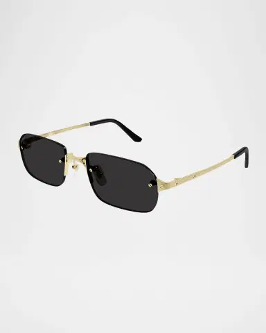 Cartier Men 's Metal Rimless Rectangle Sunglasses | Thumbnail 3 Cartier Men 's Metal Rimless Rectangle Sunglasses | Thumbnail 3