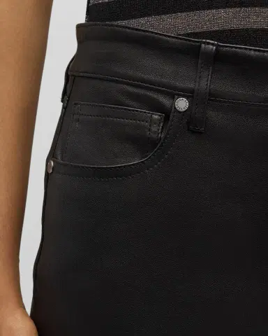 Veronica Beard Carson Leather High-Rise Ankle Flare Jeans | Thumbnail 5 Veronica Beard Carson Leather High-Rise Ankle Flare Jeans | Thumbnail 5