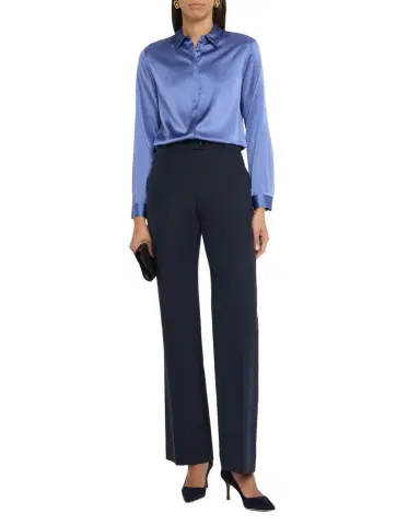 Emporio Armani Button-Down Shiny Silk Blouse | Thumbnail 1 Emporio Armani Button-Down Shiny Silk Blouse | Thumbnail 1