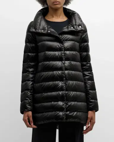 Herno Amelia Water-Resistant Ultralight Nylon A-Line Puffer Jacket | Thumbnail 2 Herno Amelia Water-Resistant Ultralight Nylon A-Line Puffer Jacket | Thumbnail 2