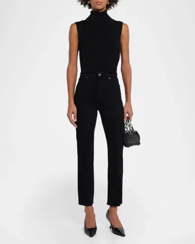Veronica Beard Ryleigh High-Rise Slim Straight Ankle Jeans | Thumbnail 2 Veronica Beard Ryleigh High-Rise Slim Straight Ankle Jeans | Thumbnail 2