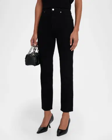 Veronica Beard Ryleigh High-Rise Slim Straight Ankle Jeans | Thumbnail 4 Veronica Beard Ryleigh High-Rise Slim Straight Ankle Jeans | Thumbnail 4