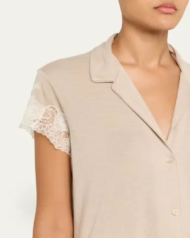 Natori Luxe Shangri-La Short-Sleeve Pajama Set | Thumbnail 5 Natori Luxe Shangri-La Short-Sleeve Pajama Set | Thumbnail 5