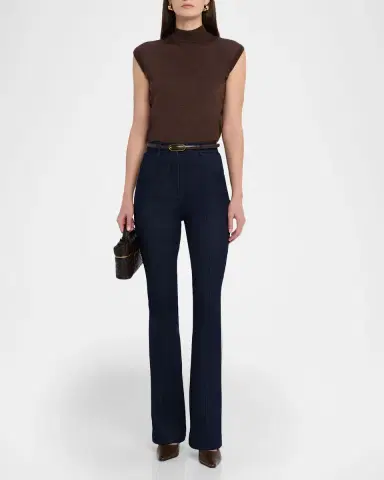 Veronica Beard Gracie Belted Denim Pants | Thumbnail 2 Veronica Beard Gracie Belted Denim Pants | Thumbnail 2