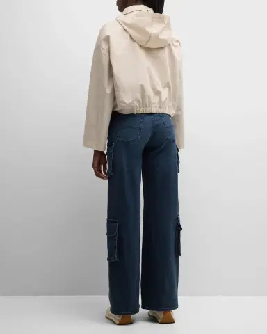 Emporio Armani Cropped Technical Cotton Windbreaker | Thumbnail 6 Emporio Armani Cropped Technical Cotton Windbreaker | Thumbnail 6