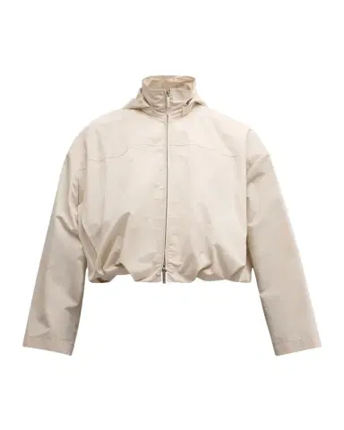 Emporio Armani Cropped Technical Cotton Windbreaker | Thumbnail 1 Emporio Armani Cropped Technical Cotton Windbreaker | Thumbnail 1