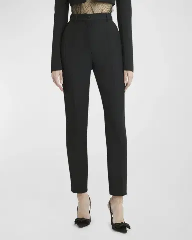 Dolce & Gabbana Straight-Leg Ankle Tuxedo Pants | Thumbnail 2 Dolce & Gabbana Straight-Leg Ankle Tuxedo Pants | Thumbnail 2