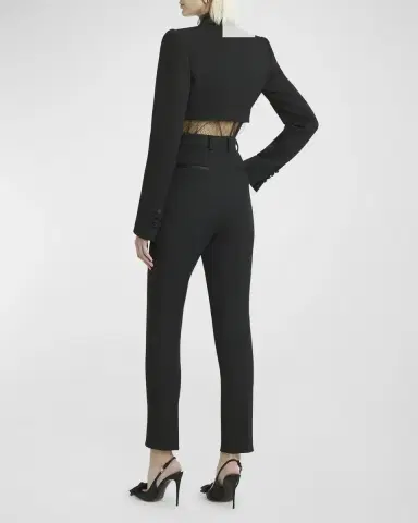 Dolce & Gabbana Straight-Leg Ankle Tuxedo Pants | Thumbnail 4 Dolce & Gabbana Straight-Leg Ankle Tuxedo Pants | Thumbnail 4