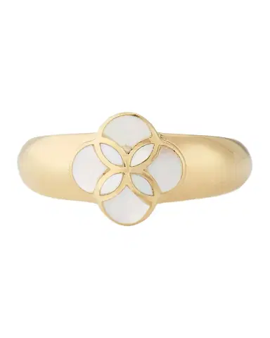 Jan Leslie White Mother of Pearl Petal Band Ring | Thumbnail 1 Jan Leslie White Mother of Pearl Petal Band Ring | Thumbnail 1