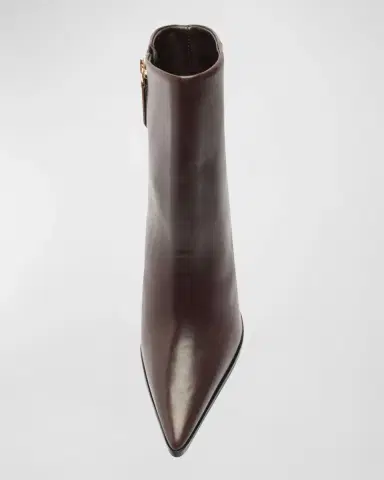 Schutz Mikki Leather Block-Heel Booties | Thumbnail 4 Schutz Mikki Leather Block-Heel Booties | Thumbnail 4