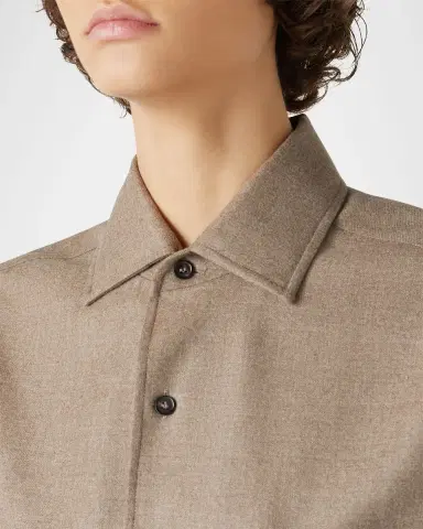 Loro Piana Andre Wool Button-Down Shirt | Thumbnail 5 Loro Piana Andre Wool Button-Down Shirt | Thumbnail 5