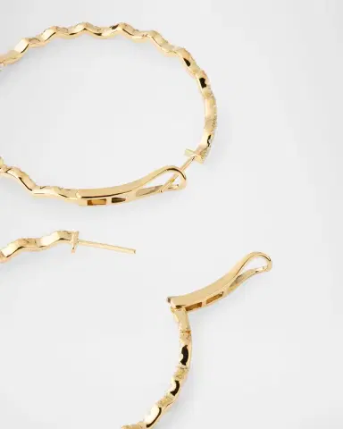 Graziela Gems 18K Yellow Gold Rio Inside-Out Diamond Hoop Earrings | Thumbnail 4 Graziela Gems 18K Yellow Gold Rio Inside-Out Diamond Hoop Earrings | Thumbnail 4