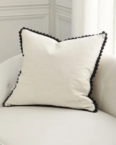 D.V. KAP Home Pom Chic Decorative Pillow, 24" Square | Thumbnail 2 D.V. KAP Home Pom Chic Decorative Pillow, 24" Square | Thumbnail 2