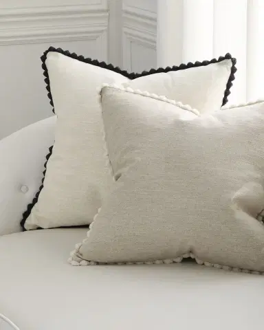 D.V. KAP Home Pom Chic Decorative Pillow, 24" Square | Thumbnail 1 D.V. KAP Home Pom Chic Decorative Pillow, 24" Square | Thumbnail 1