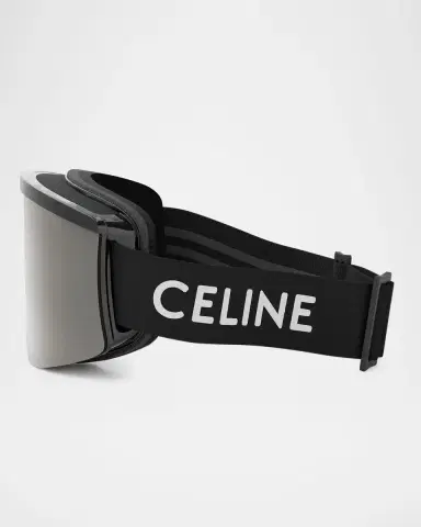 Celine Monochrome Logo-Print Ski Goggles | Thumbnail 3 Celine Monochrome Logo-Print Ski Goggles | Thumbnail 3