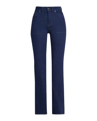 Veronica Beard Crosbie Straight-Leg Jeans with Patch Pockets | Thumbnail 1 Veronica Beard Crosbie Straight-Leg Jeans with Patch Pockets | Thumbnail 1