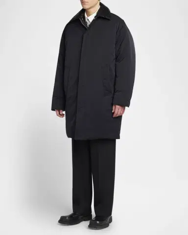 Bottega Veneta Men's Tech Puffer Jacket with Intrecciato Collar | Thumbnail 2 Bottega Veneta Men's Tech Puffer Jacket with Intrecciato Collar | Thumbnail 2