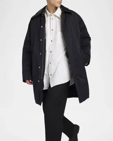 Bottega Veneta Men's Tech Puffer Jacket with Intrecciato Collar | Thumbnail 7 Bottega Veneta Men's Tech Puffer Jacket with Intrecciato Collar | Thumbnail 7