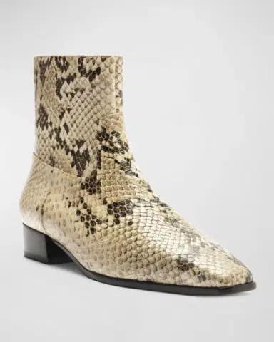 Schutz Helena Snake-Embossed Zip Ankle Booties | Thumbnail 2 Schutz Helena Snake-Embossed Zip Ankle Booties | Thumbnail 2
