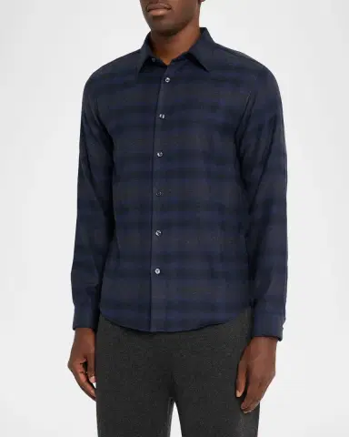 Theory Men 's Irving Soft Plaid Sport Shirt | Thumbnail 3 Theory Men 's Irving Soft Plaid Sport Shirt | Thumbnail 3