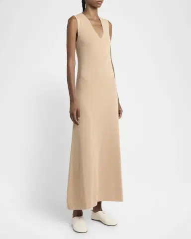 Loro Piana Cocooning Delicate Cashmere-Silk Midi Dress | Thumbnail 3 Loro Piana Cocooning Delicate Cashmere-Silk Midi Dress | Thumbnail 3