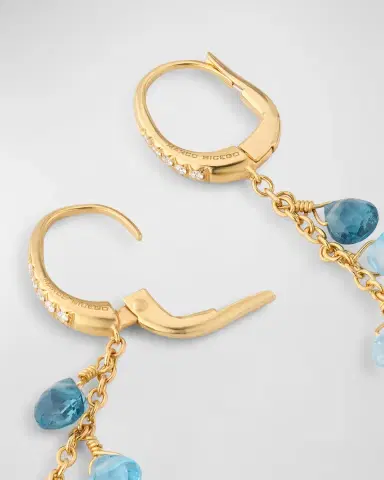 Marco Bicego 18K Yellow Gold Single-Strand Topaz Earrings with Diamond Accent | Thumbnail 4 Marco Bicego 18K Yellow Gold Single-Strand Topaz Earrings with Diamond Accent | Thumbnail 4