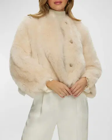 Gorski Reversible Toscana Shearling Lamb Collarless Jacket | Thumbnail 5 Gorski Reversible Toscana Shearling Lamb Collarless Jacket | Thumbnail 5