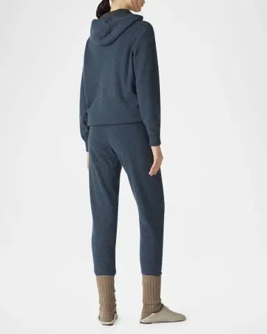 Loro Piana Duo Cashmere Hooded Zip Bomber Sweater | Thumbnail 4 Loro Piana Duo Cashmere Hooded Zip Bomber Sweater | Thumbnail 4