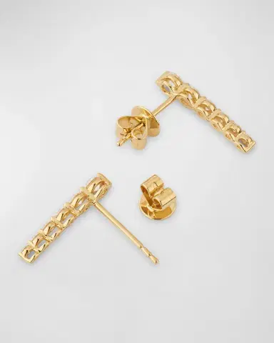 Lisa Nik Sparkle 18K Yellow Gold Baguette and Round Diamond Earring Climbers | Thumbnail 3 Lisa Nik Sparkle 18K Yellow Gold Baguette and Round Diamond Earring Climbers | Thumbnail 3