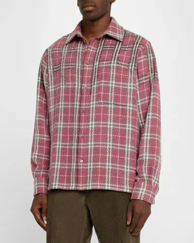 Golden Goose Men's Journey MS Embroidered Button-Down Shirt | Thumbnail 4 Golden Goose Men's Journey MS Embroidered Button-Down Shirt | Thumbnail 4