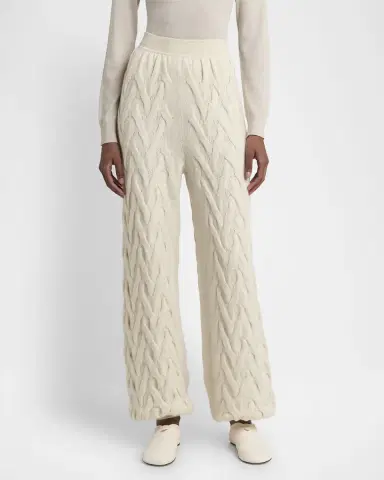Loro Piana Cocooning Cozy Braids Knit Baby-Cashmere Jogger Trousers | Thumbnail 4 Loro Piana Cocooning Cozy Braids Knit Baby-Cashmere Jogger Trousers | Thumbnail 4