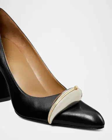 Tory Burch Pierced Leather 90 mm Pumps | Thumbnail 3 Tory Burch Pierced Leather 90 mm Pumps | Thumbnail 3