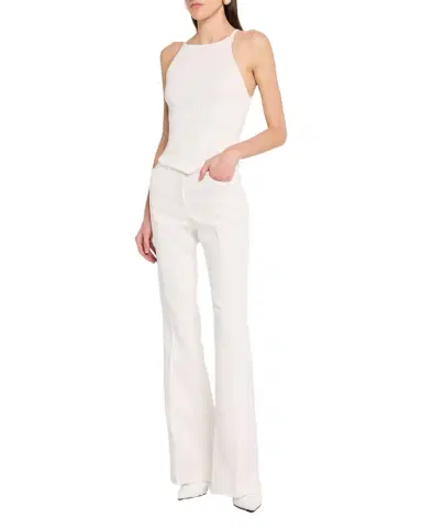 Courrèges Pointy Hemline Ribbed Knit Tank Top | Thumbnail 1 Courrèges Pointy Hemline Ribbed Knit Tank Top | Thumbnail 1