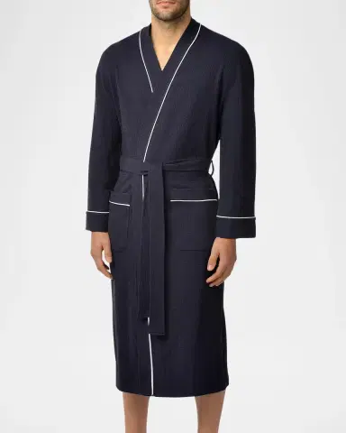 Majestic International Men's Waffle Knit Kimono Robe | Thumbnail 2 Majestic International Men's Waffle Knit Kimono Robe | Thumbnail 2