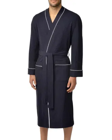 Majestic International Men's Waffle Knit Kimono Robe | Thumbnail 1 Majestic International Men's Waffle Knit Kimono Robe | Thumbnail 1