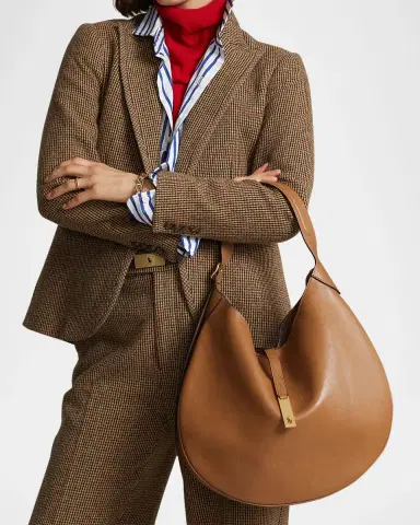 Polo Ralph Lauren Polo ID Calfskin Large Shoulder Bag | Thumbnail 2 Polo Ralph Lauren Polo ID Calfskin Large Shoulder Bag | Thumbnail 2