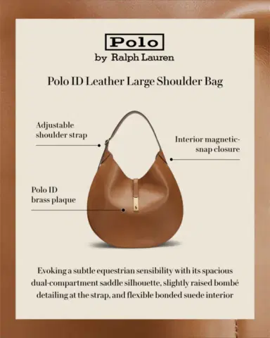 Polo Ralph Lauren Polo ID Calfskin Large Shoulder Bag | Thumbnail 9 Polo Ralph Lauren Polo ID Calfskin Large Shoulder Bag | Thumbnail 9