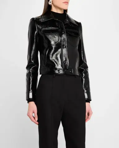 Courrèges Signature Vinyl Trucker Jacket | Thumbnail 4 Courrèges Signature Vinyl Trucker Jacket | Thumbnail 4