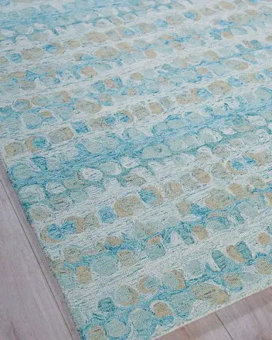 Exquisite Rugs Colorplay Hand-Tufted Turquoise Rug | Thumbnail 3 Exquisite Rugs Colorplay Hand-Tufted Turquoise Rug | Thumbnail 3