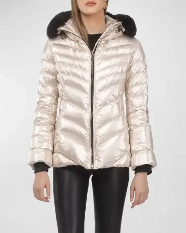 Gorski Apres-Ski Jacket With Detachable Toscana Lamb Shearling Hood Trim | Thumbnail 2 Gorski Apres-Ski Jacket With Detachable Toscana Lamb Shearling Hood Trim | Thumbnail 2