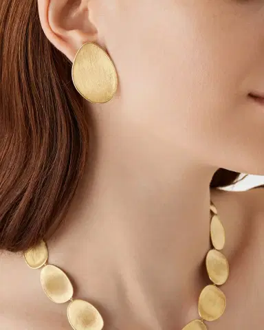 Marco Bicego 18K Yellow Gold Lunaria Stud Earrings | Thumbnail 4 Marco Bicego 18K Yellow Gold Lunaria Stud Earrings | Thumbnail 4