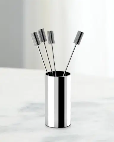 Anna New York Striations Cocktail Picks in Holder, Set of 4 | Thumbnail 1 Anna New York Striations Cocktail Picks in Holder, Set of 4 | Thumbnail 1