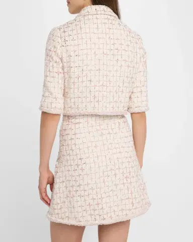 Giambattista Valli Metallic Eyelash Tweed Crop Jacket | Thumbnail 2 Giambattista Valli Metallic Eyelash Tweed Crop Jacket | Thumbnail 2